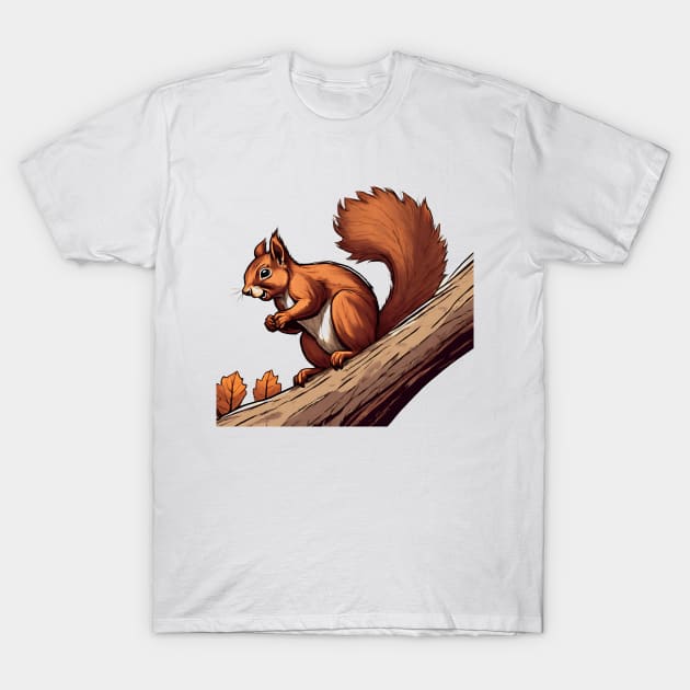 squirrel holding a nut T-Shirt by dodolanlaku